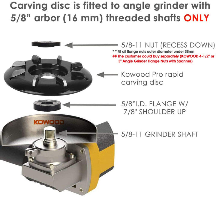Wood Turbo Carving Disc (Curve) in 8 Teeth
