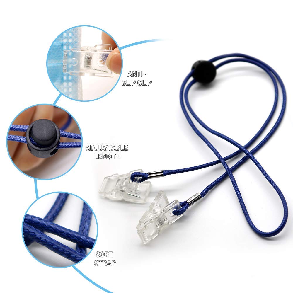 5 Pieces Adjustable Flexible Bib Holder Clips for Napkin, 5 Colors