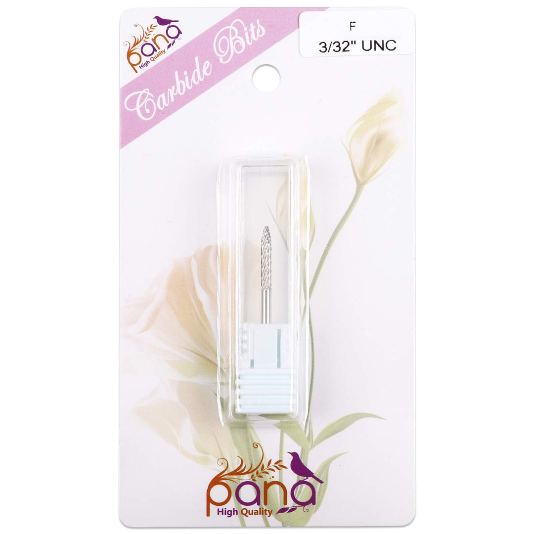 Pana 3/32 Under Nail Cleaner Safety Nail Carbide Bit - Silver Color (Grit: Fine - F) for Electric Dremel Drill Machine