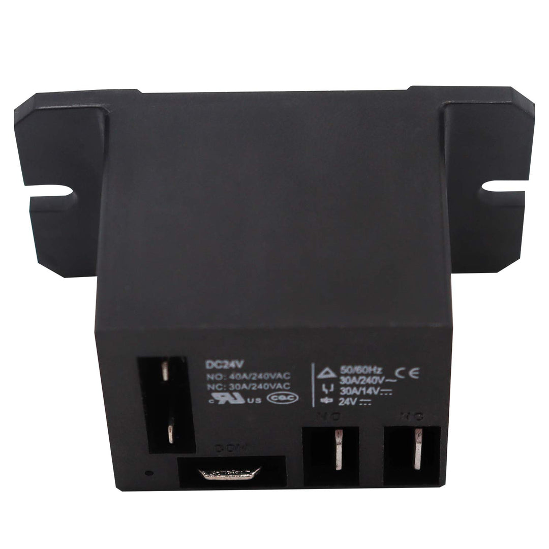 2PCS Power Relay DC24V Coil, 30A SPDT(1NO 1NC) 120 VAC with Flange Mounting and 10 Quick Connect Terminals Wires Mini Relay NT90-DC24V-10X