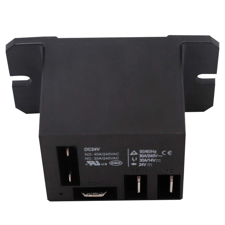 2PCS Power Relay DC24V Coil, 30A SPDT(1NO 1NC) 120 VAC with Flange Mounting and 10 Quick Connect Terminals Wires Mini Relay NT90-DC24V-10X