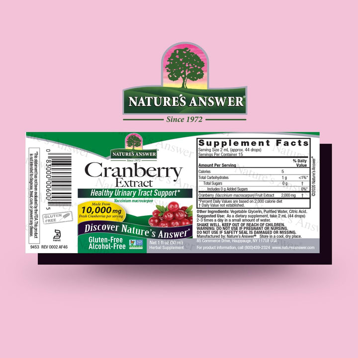 Nature's Answer Alcohol-Free Cranberry 1oz Extract