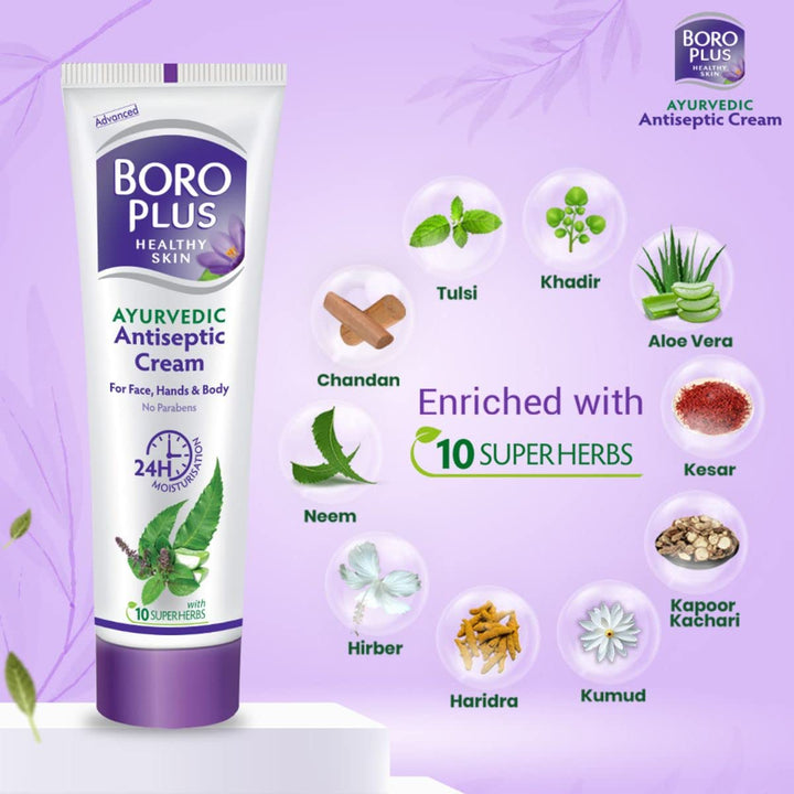BOROPLUS Antiseptic Cream, Provides 24 Hour Moisturisat