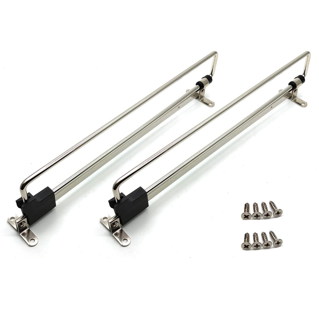 Pull Out Closet Pull-Out Closet Valet Rod Adjustable Wardrobe Clothing Rail Side with Mounting Screw Cold Rolled Steel Black Silver Wardrobe Closet Hangers,Retractable 12-Inches,Quantity-2