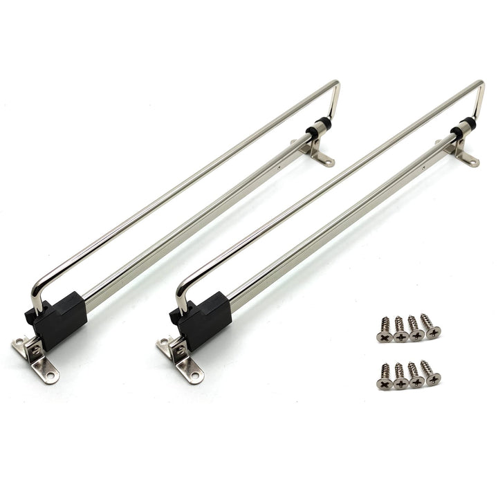 Pull Out Closet Pull-Out Closet Valet Rod Adjustable Wardrobe Clothing Rail Side with Mounting Screw Cold Rolled Steel Black Silver Wardrobe Closet Hangers,Retractable 12-Inches,Quantity-2