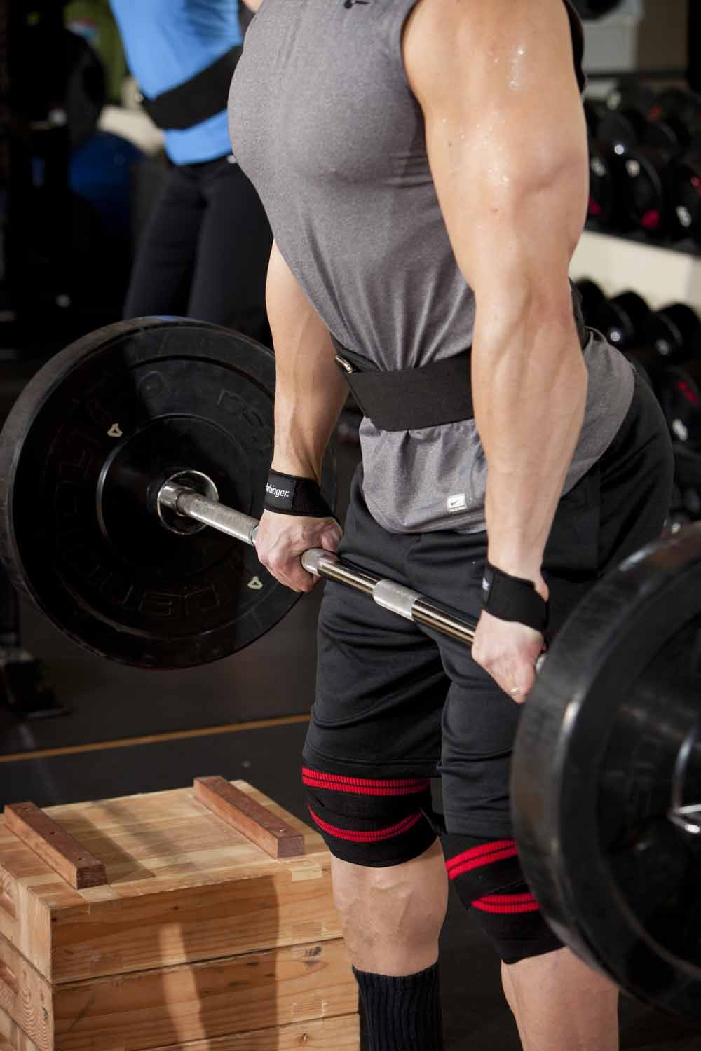 Red Line 78-Inch Knee Wraps for Weightlifting (Pair) , Black