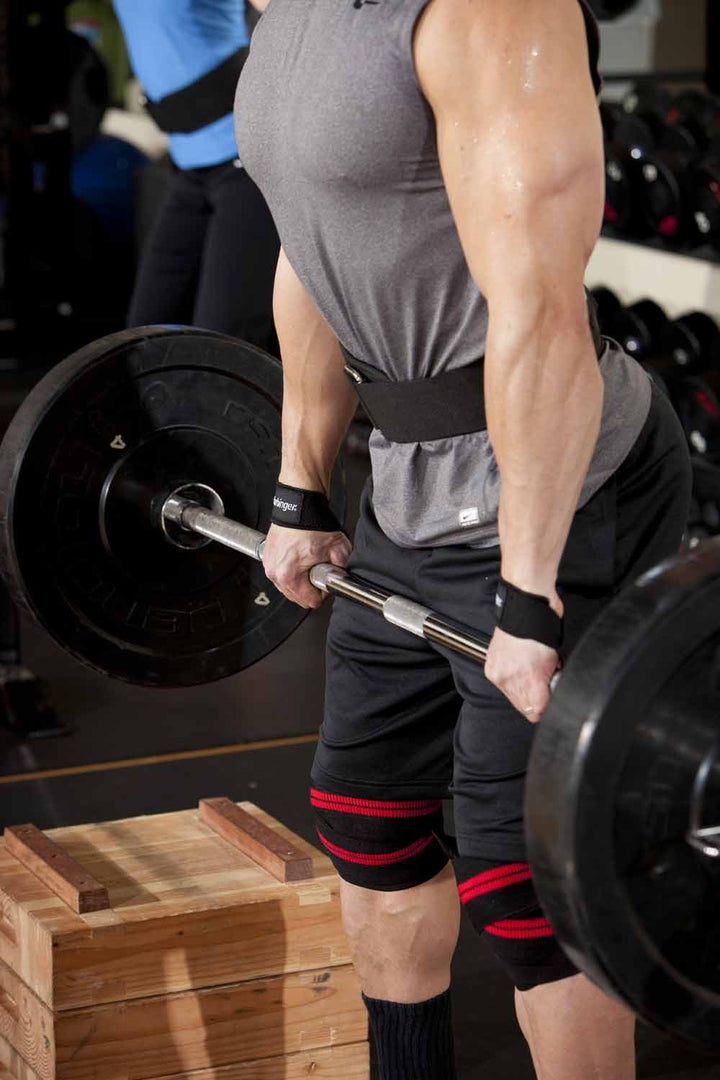 Red Line 78-Inch Knee Wraps for Weightlifting (Pair) , Black