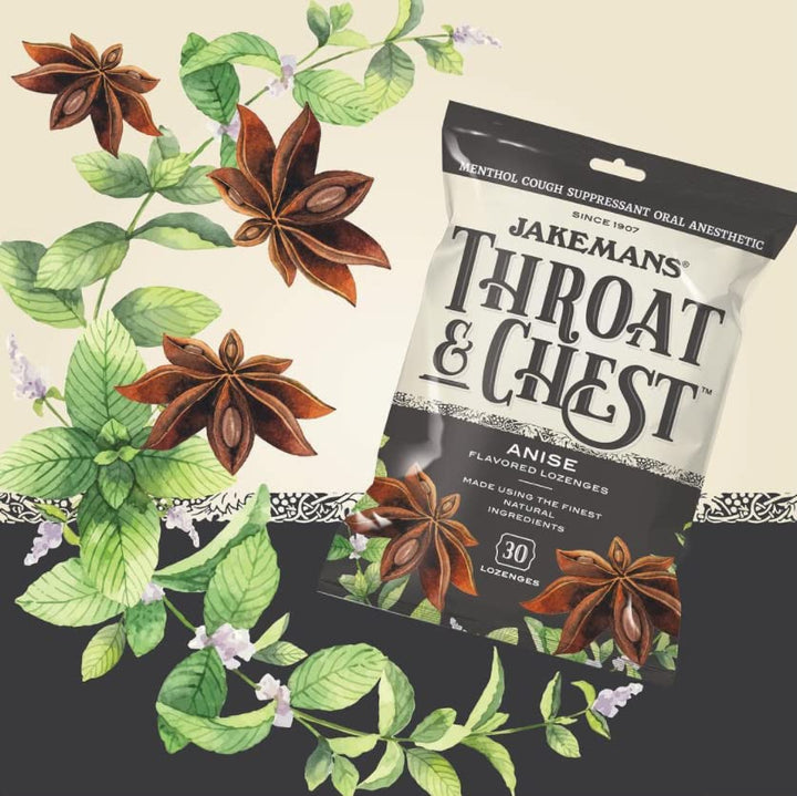 Jakemans Anise Throat &amp; Chest 30 count Lozenge 