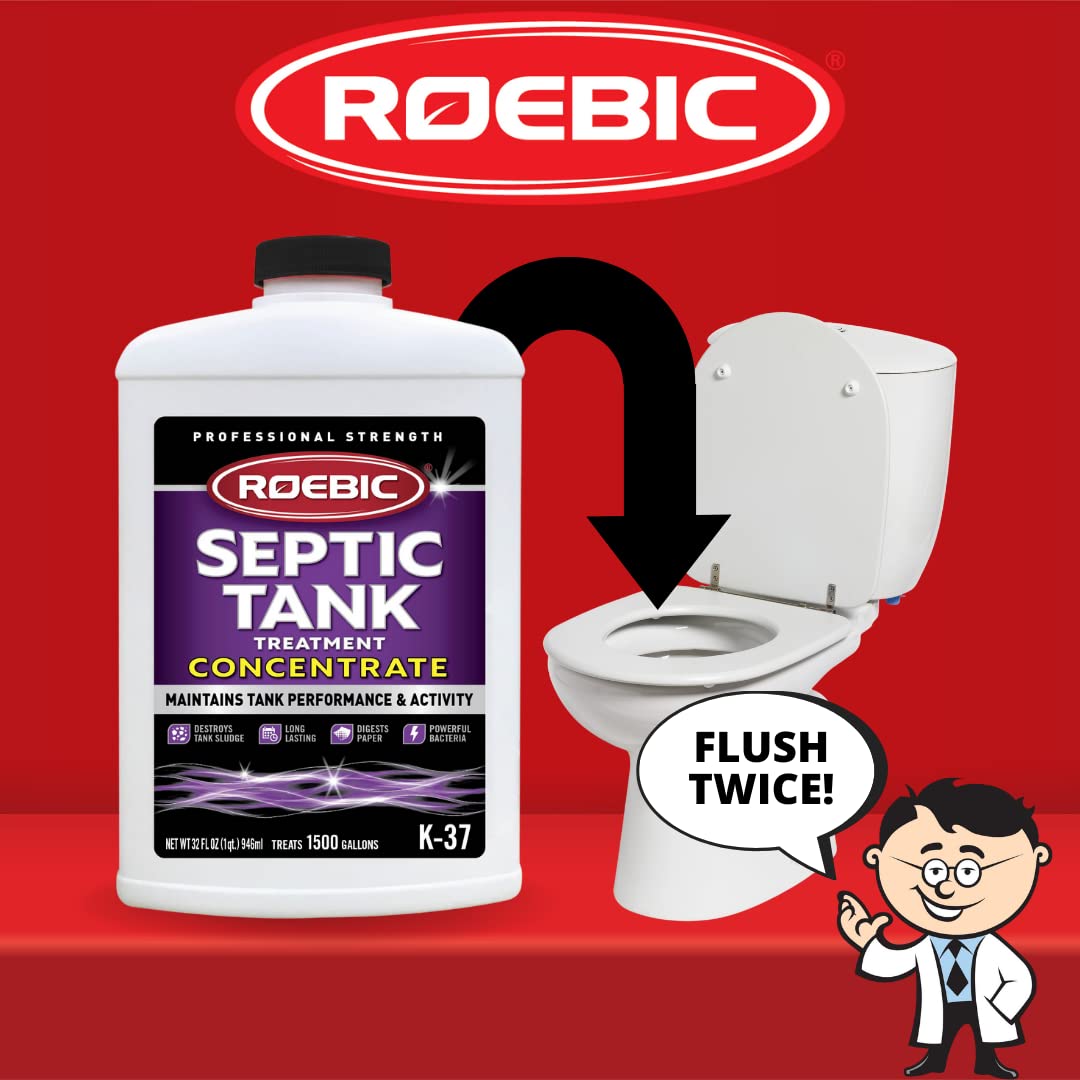 Roebic K-37-Q Septic Tank Treatment: Removes Clogs, Env