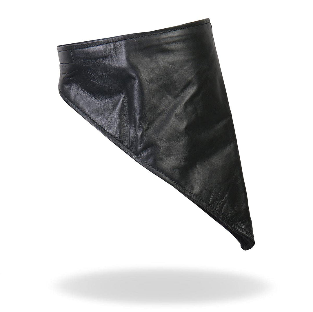 Hot Leathers Leather Neck Warmer with Fleece Lining (Bl