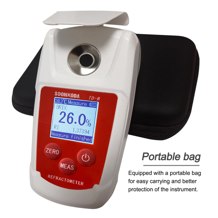 Digital Brix Refractometer with ATC 0-55% Brix Tester for Fruit,Juice,Drink,Beverages,Suger Content Test Measurement for Sugar Solutions Food,Brix Meter for Plants