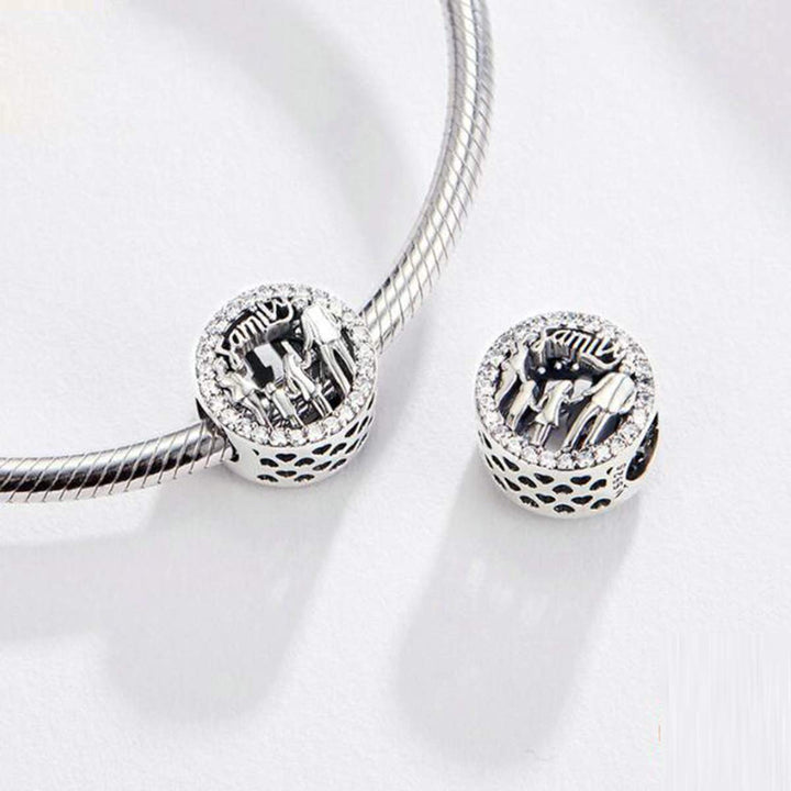 Love Mom Dad Baby Girl Boy Family Charms for Pandora Bracelets (Family Charm)