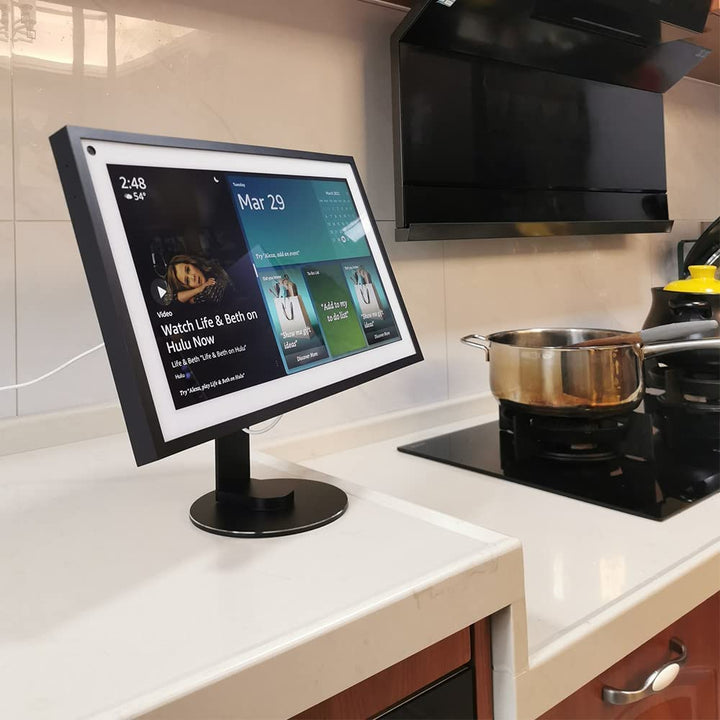 ATOPKUWAR Stand for Echo Show 15, Tilt and Swivel Stand for The Echo Show 15 Black