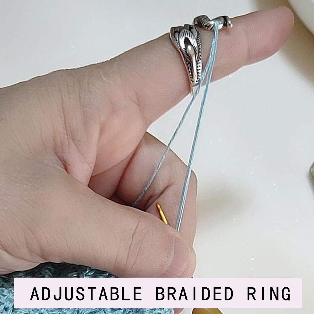 Adjustable Crochet Loop Ring,Crochet Ring, Knitting Ring, Adjustable Crochet Ring for Faster Knitting