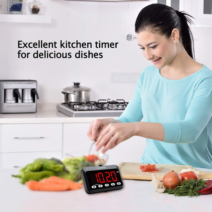 DreamSky Digital Kitchen Timer with Large Red LED Displ