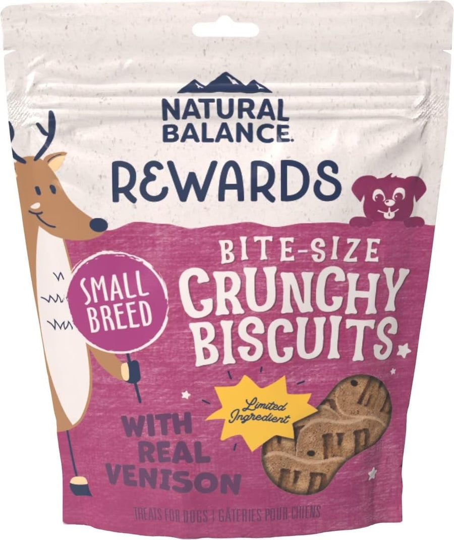 Limited Ingredient Rewards Crunchy Biscuits, Bite-Size Grain-Free Dog Treats for Small-Breed Dogs, Made with Real Venison, 8 Ounce (Pack of 1)