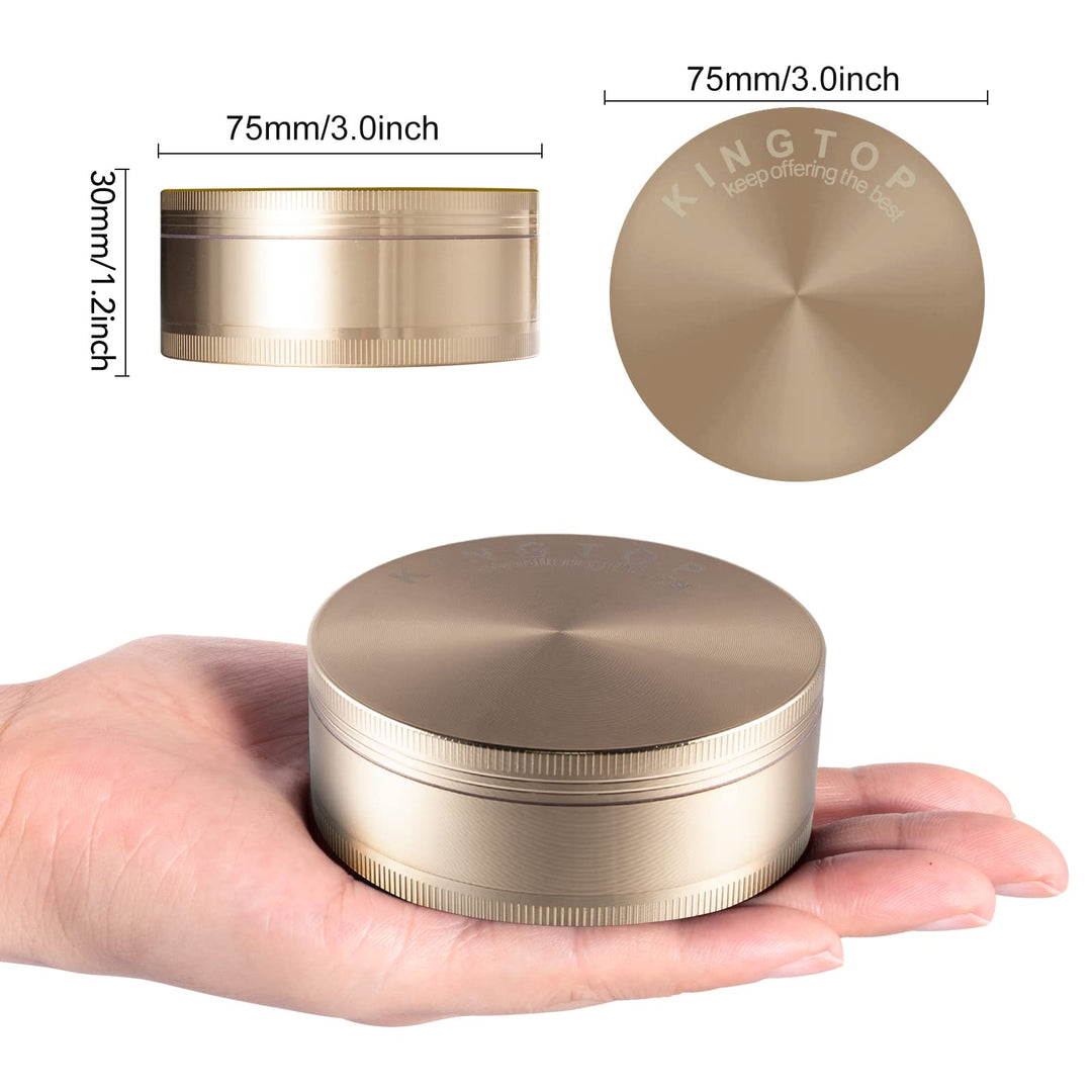 3 Inch Large Spice Grinder, Zinc Alloy Mills (Pink)