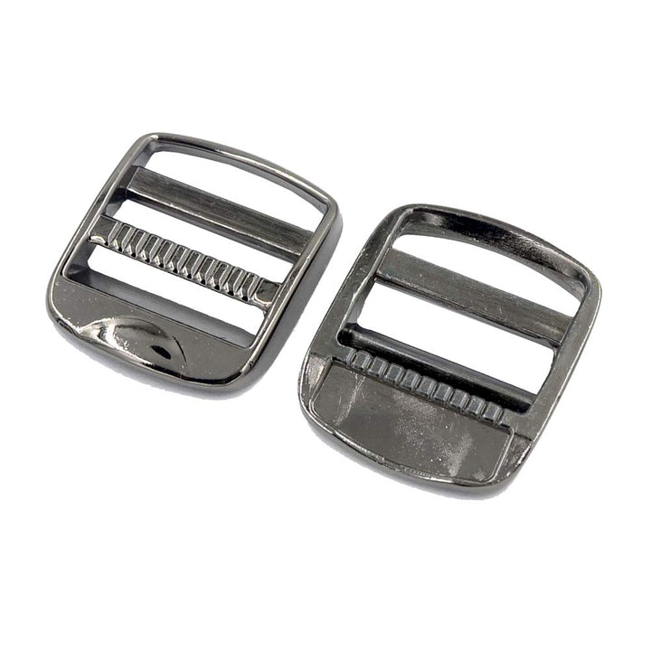 DGOL 10 pcs 1 inch Strong Heavy Shinning Zinc Alloy Ladder Lock Slider Adjustable Webbing Strap Release Buckles (Gunmetal)