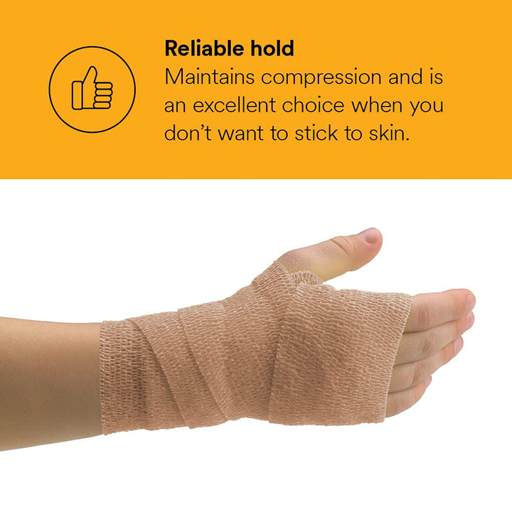 3M™ Coban™ NL Non-Latex Self-Adherent Wrap with Hand Tear, non-sterile, 6 in x 2 yd, 12 rolls/case, Individually packaged single-use length roll