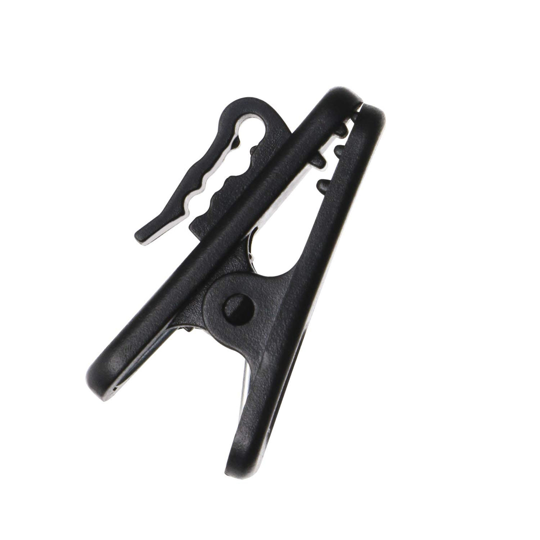 1 Inch Length Small Earphone Wire Clip Headphone Mount Cable Clothing Clip Earbud Clip to Keep Earphone/Microphone Cord in Place for 1.5mm Wire Diameter Round Wire Earphone,6Pcs (Black)