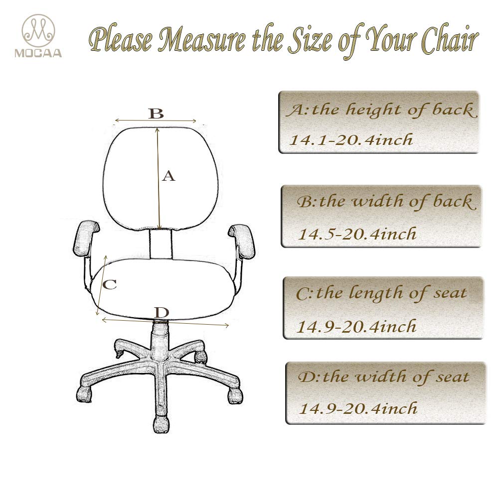 MOCAA Computer Office Chair Covers Universal Stretchabl