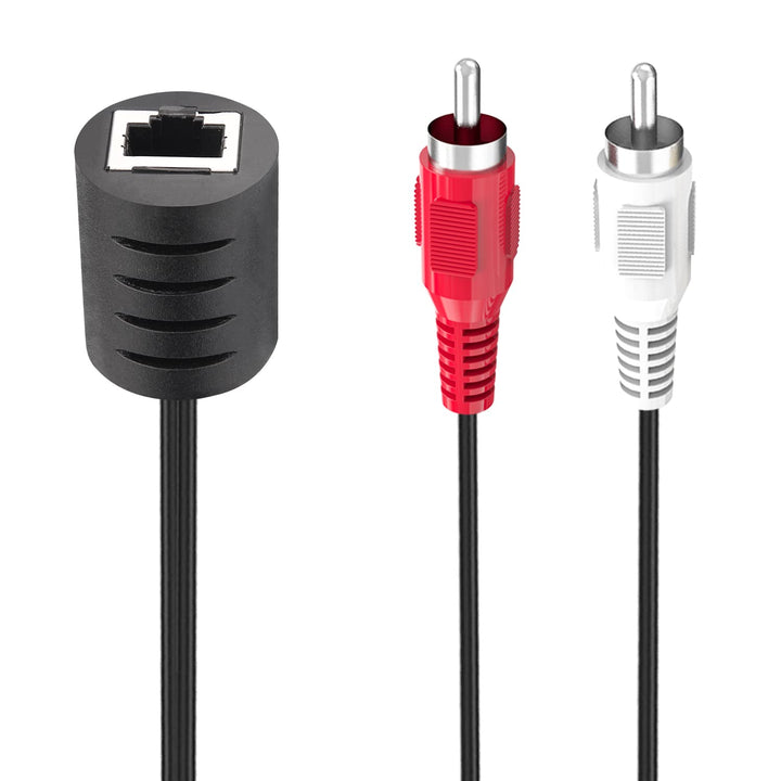 Audio Balun, 2 Pack Stereo RCA to Stereo RCA Audio Exte