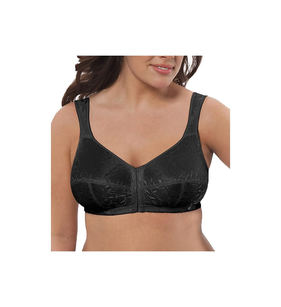 womens Easy on Front Close Wirefree Mj1107 Bras, Black, 44DDD US