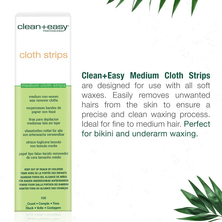 Cloth Waxing Strips Medium Bikini, 100 Count
