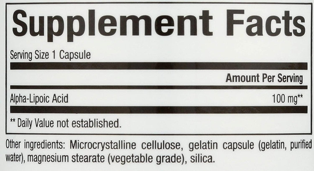 Natural Factors Alpha-lipoic Acid 100mg Capsules, 60-Count