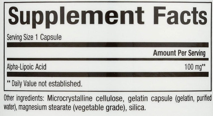 Natural Factors Alpha-lipoic Acid 100mg Capsules, 60-Count