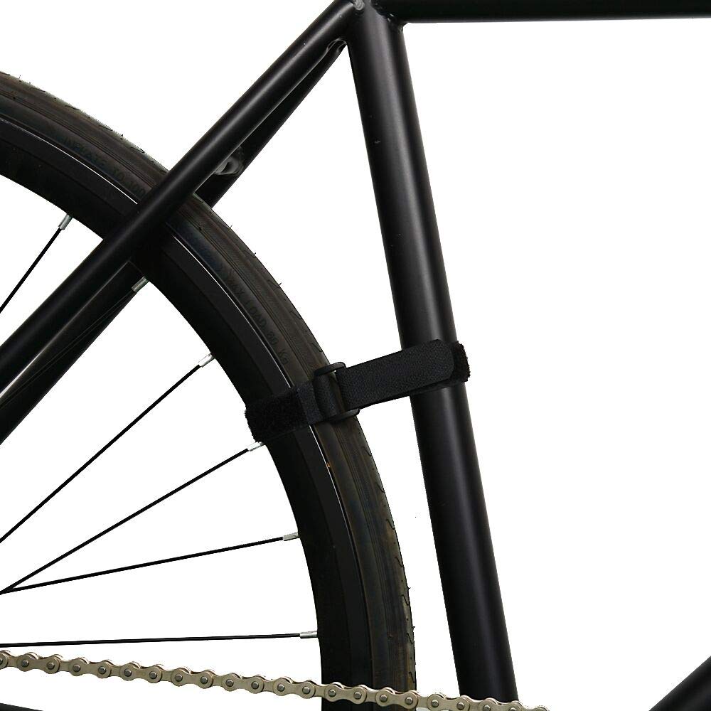 Hook and Loop Cinch Straps Adjustable and Reusable - 10 Pack (18 x 1, Black)