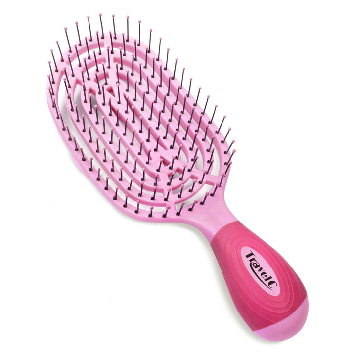 NuWay® U.S. Patented Vented TravelC® for All Hair Types is Hair Dryer Safe (Pink)
