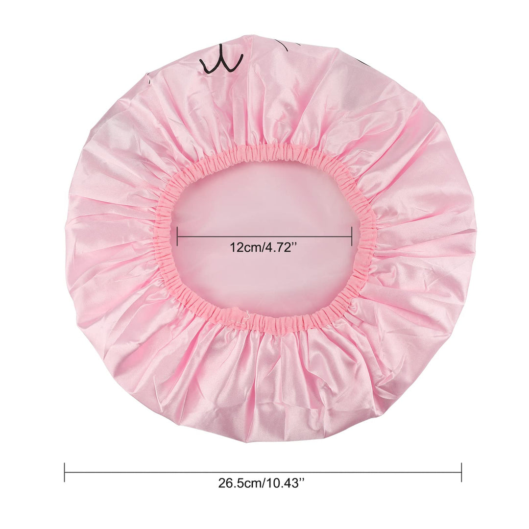 First Kitchen 2 Pieces Cute Kids Shower Cap, Funny Cartoon Bath Hat, Boys Or Girls Waterproof Shower Bath Caps (Gray Mouse + Pink Pig)