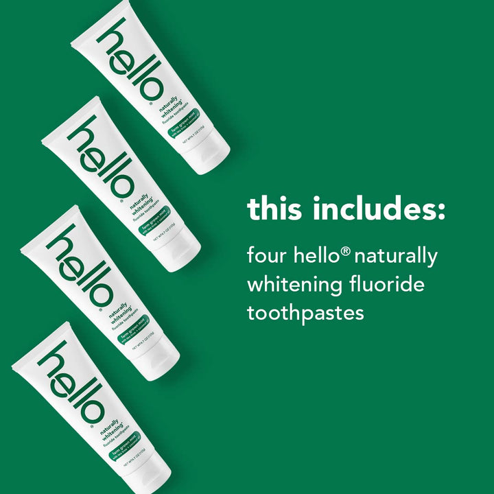 Hello Naturally Whitening Fluoride Toothpaste, Farm Gro