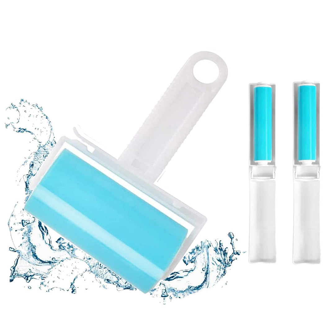 Sticky Lint Roller 3 Pack, Reusable Washable Lint Rolle