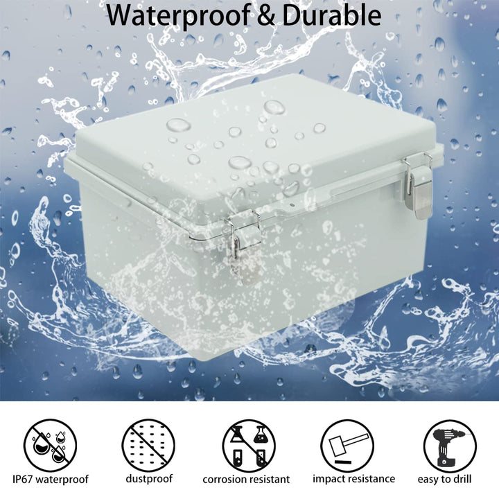Otdorpatio Junction Box, Hinged Cover Stainless Steel L