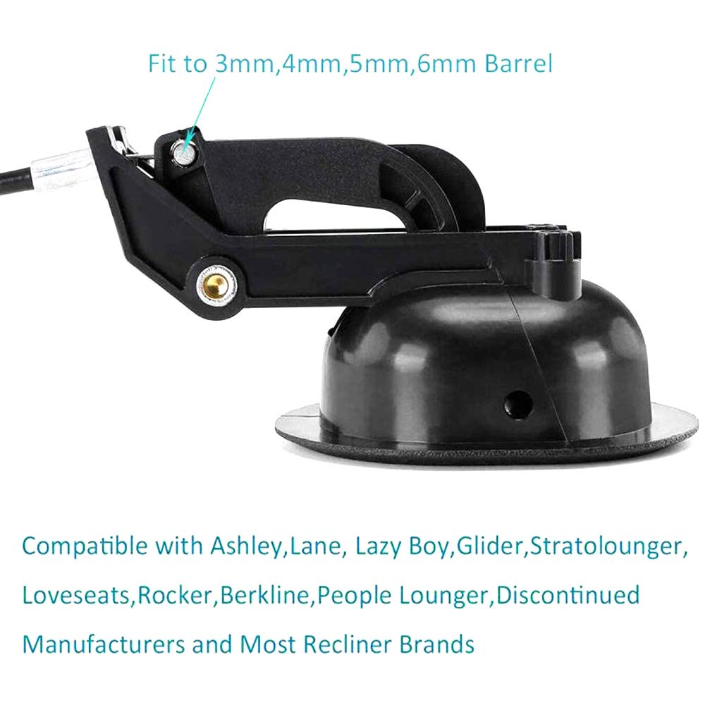 Sofa Chair Recliner Release Pull Handle 3 by 3.5 Replacement Parts with Cable, Fits Ashley Lazy Boy and Most Recliner Brands Couch Sofa Chair Furniture, Exposed Cable Length 4.9