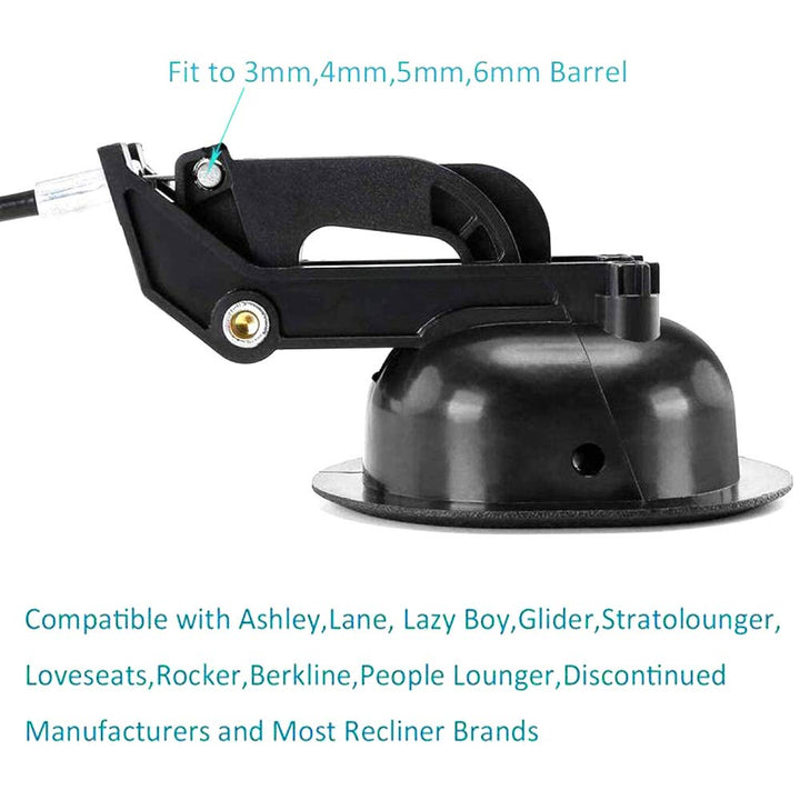 Sofa Chair Recliner Release Pull Handle 3 by 3.5 Replacement Parts with Cable, Fits Ashley Lazy Boy and Most Recliner Brands Couch Sofa Chair Furniture, Exposed Cable Length 4.9