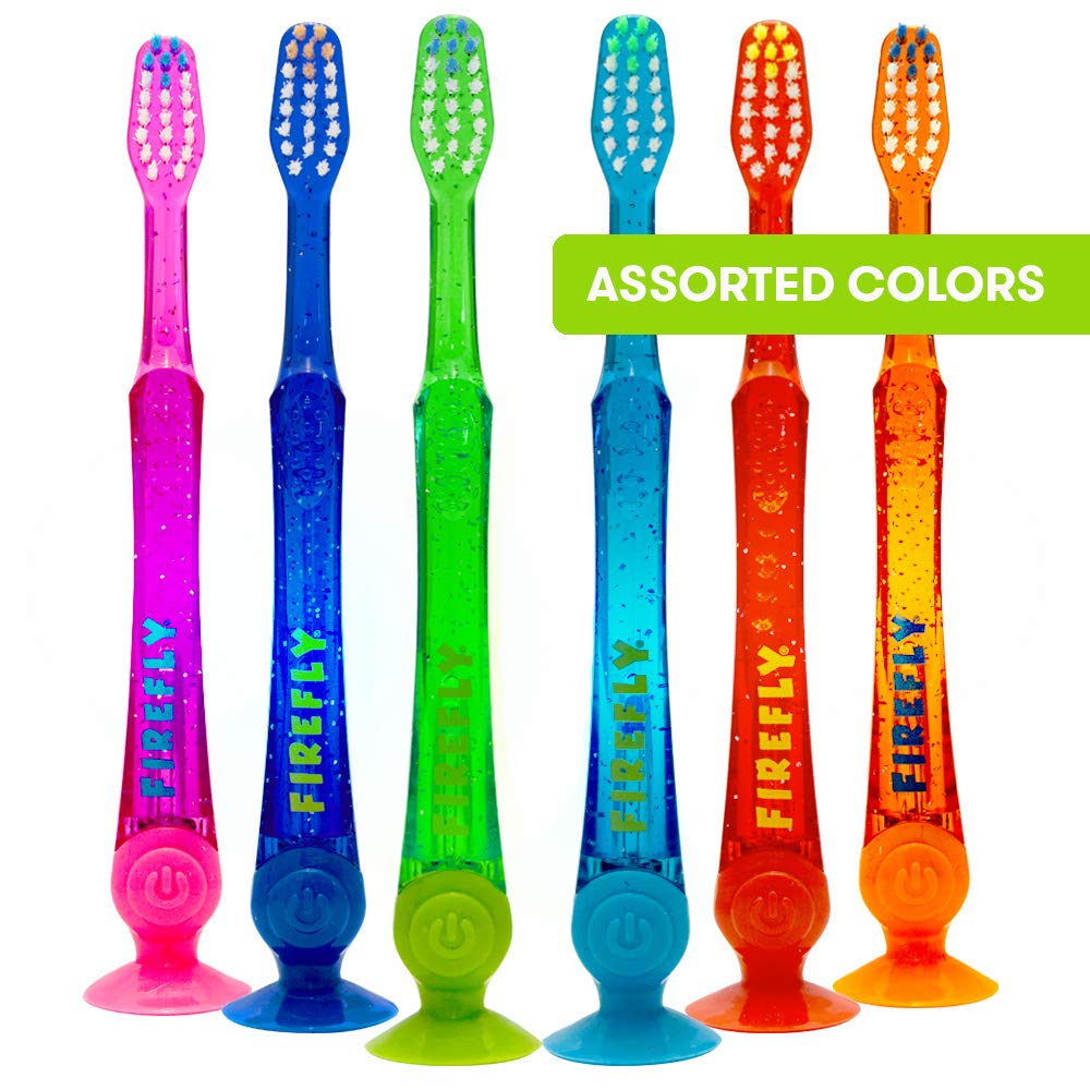 Firefly Light-Up Timer Kids Toothbrush with Suction Cup