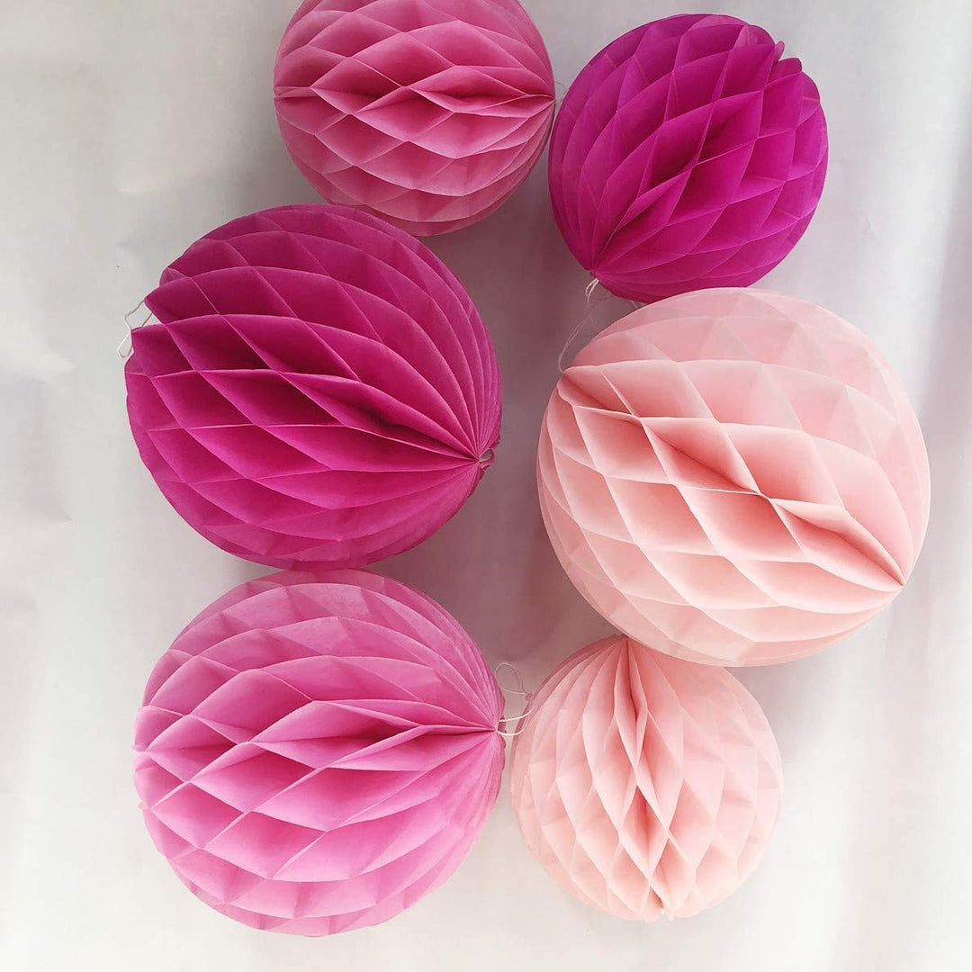 12pcs 6 inch 8 inch Tissue Paper Honeycomb Balls Party Backdrop Decoration Paper Flower Balls Craft Kit Paper Honeycomb Ball for Wedding Anniversary Room Birthday Bay Shower (Green Pack)