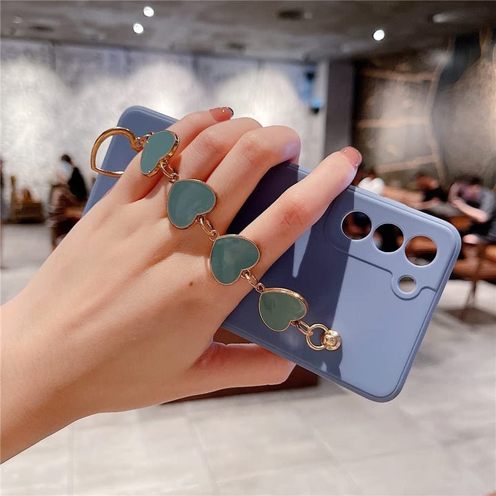 Cute Pretty Galaxy S20 FE Case Cover for Women &amp; Girls with Love-Heart Strap Bracelet Chain Soft Flexible Glossy TPU Bumper Protective Phone Cases for Samsung Galaxy S20 FE 5G 2020-Pink