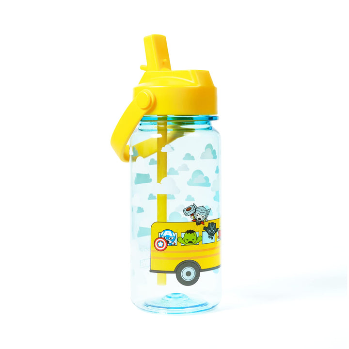 Yoobi x Marvel Spiderman Water Bottle with Straw - 20 oz Superhero Water Bottle with Spill-Proof Lid - Dishwasher Safe School Water Bottle for Boys and Girls - BPA & PVC-Free Leak Proof Water Bottles