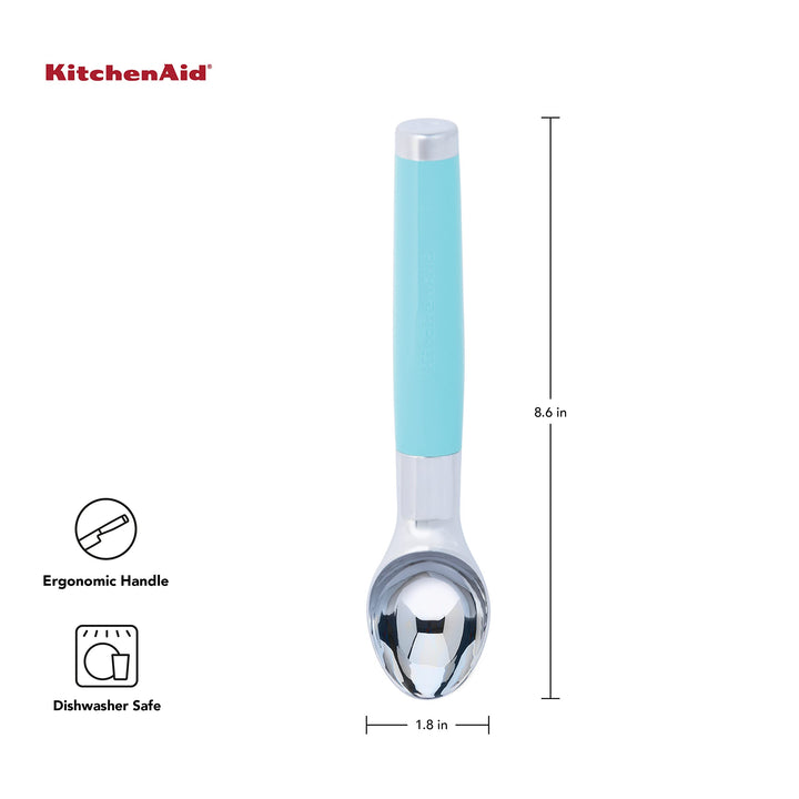 Classic Ice Cream Scoop, 8.6 inches, Aqua Sky