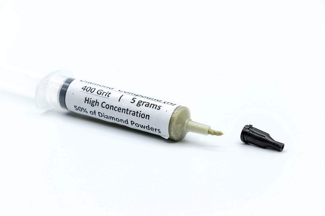 Diamond Polishing Compound Polishing Paste USA Made 14,000 Grit 0-1 Microns for Marble Glass Metal Rock Jewelry Resin Silver Chrome Gemstone with High Concentration of Diamond Powder