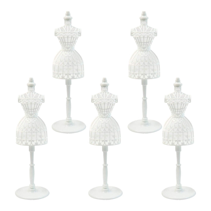 AUEAR, 5 Pack Dress Forms Cloth Gown Plastic Mannequin Display Support Holder Model Stand Accessories for Dresses