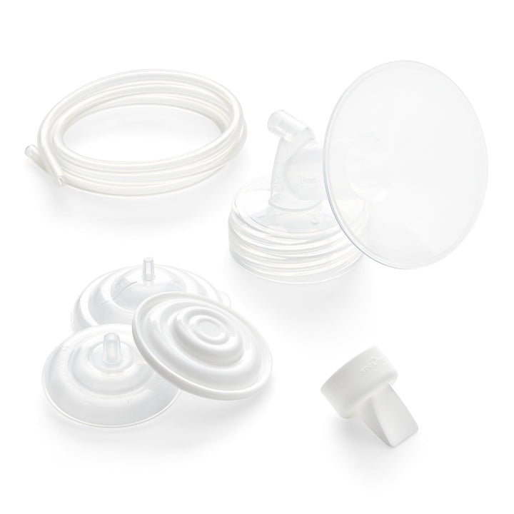 Baby USA - Authentic Breast Flange Set, Wide Neck Breastshield Set - (Medium / 24mm) - Replacement Parts for 9 Plus, S2, S1, M1 Breast Pumps, BPA/DEHP Free