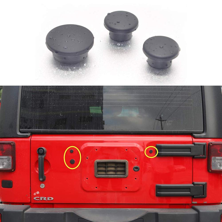 Cousduobe Wrangler Tailgate Plugs,Rubber Plugs Wrangler suitable for production after 2007( Pack of 3 )