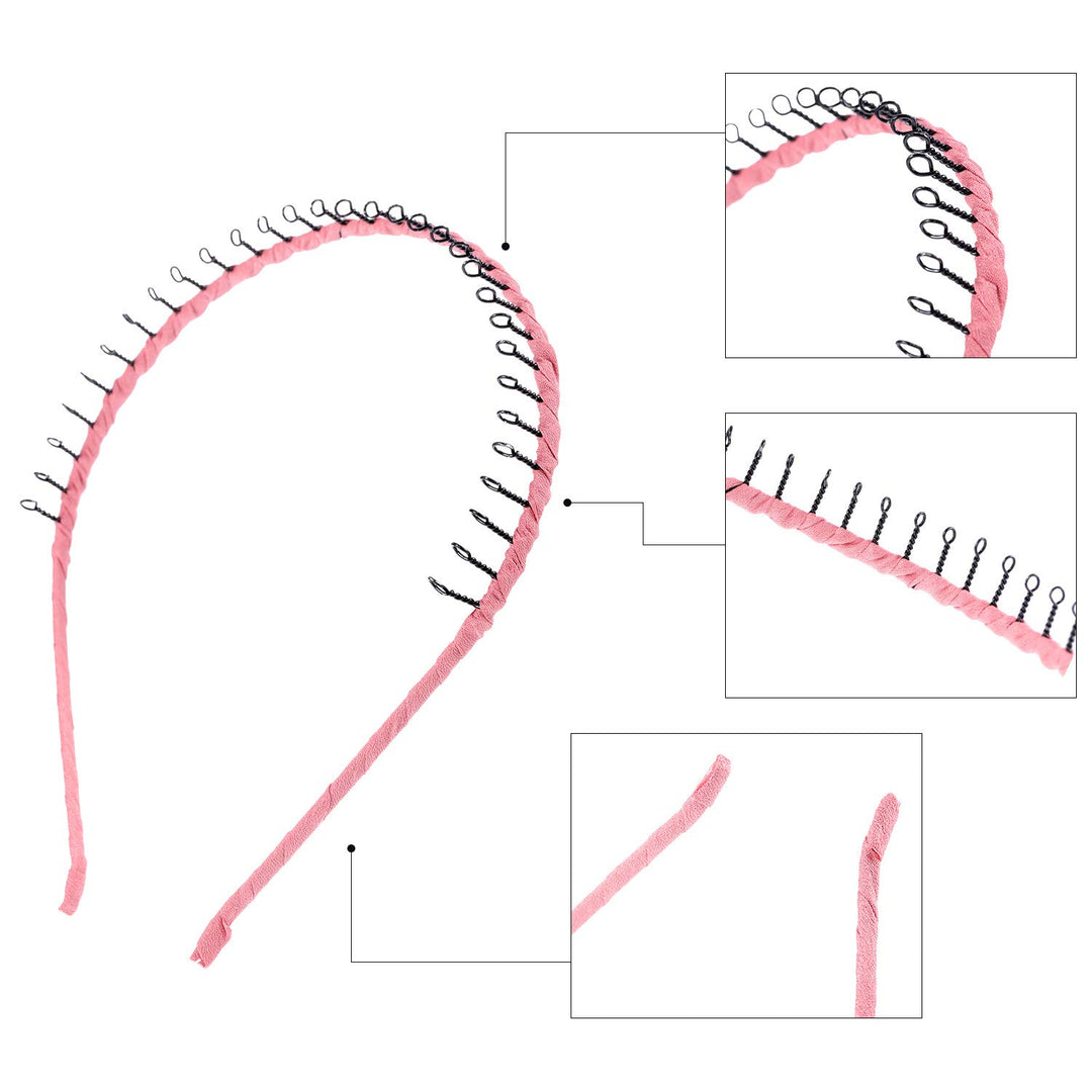 Zhanmai 10 Pieces Unisex Metal Teeth Comb Hair Hoop Hai