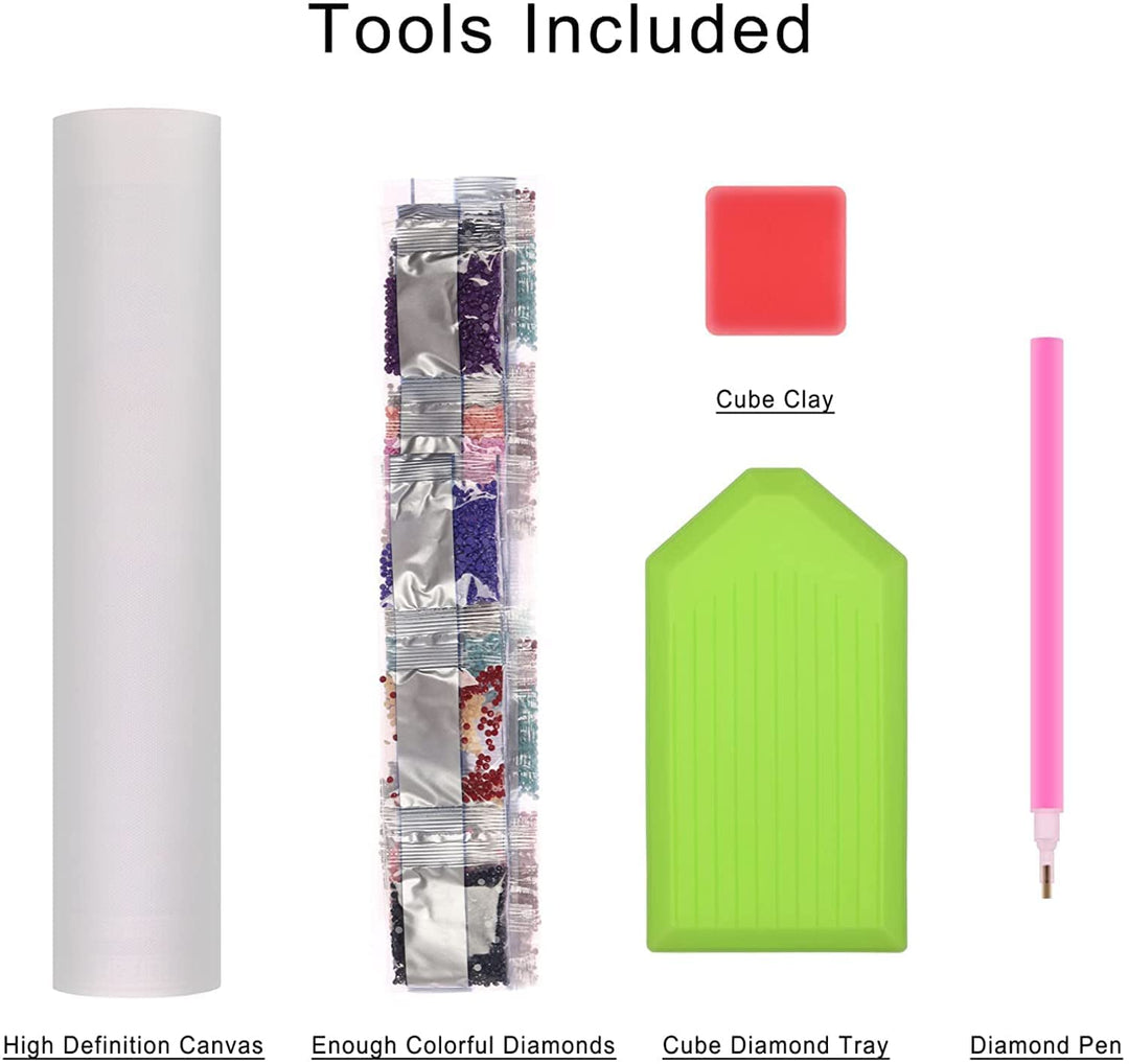 Diamond Art by Number Kit for Adult and Beginner Mandala Full Drill Crystal Rhinestone Embroidery Cross Stitch Diamond Embroidery Kit Home Decor 12×16 Inch