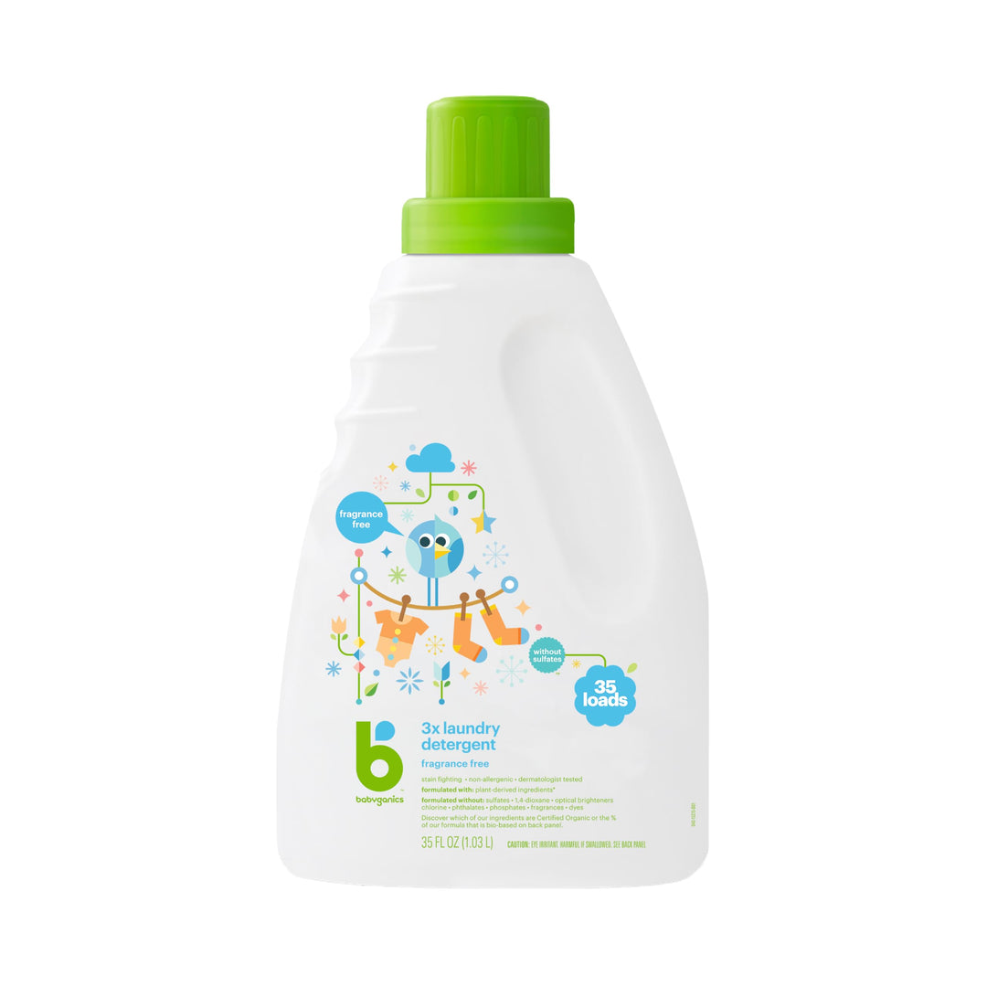 Babyganics Laundry Detergent, Fragrance Free, 35 OZ